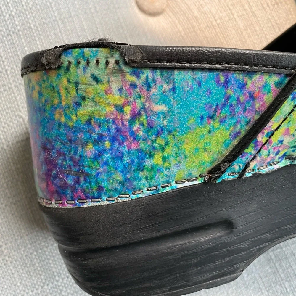 Dansko Watercolor Clogs Shoes Sz. 8.5 / 39 - Picture 5 of 12